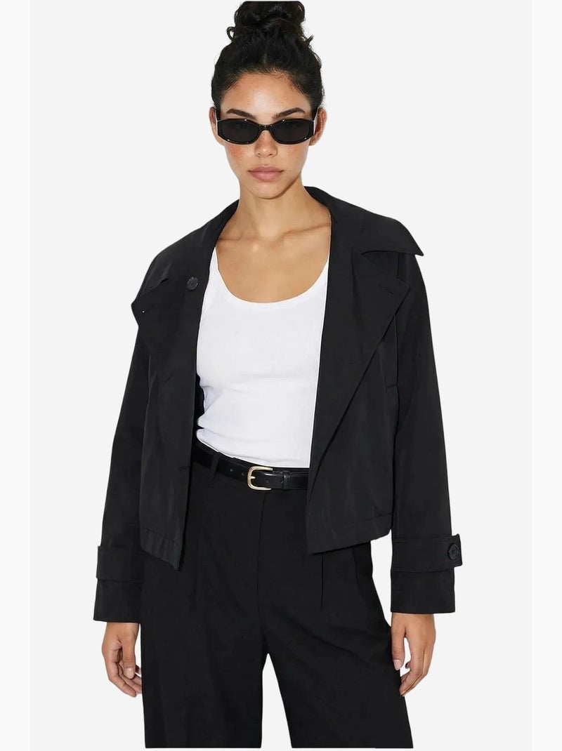 Gabardina corta con cuello mao lucci Negro - Kiabi
