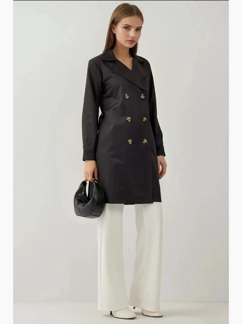 Gabardina corta cruzada bdart Negro - Kiabi