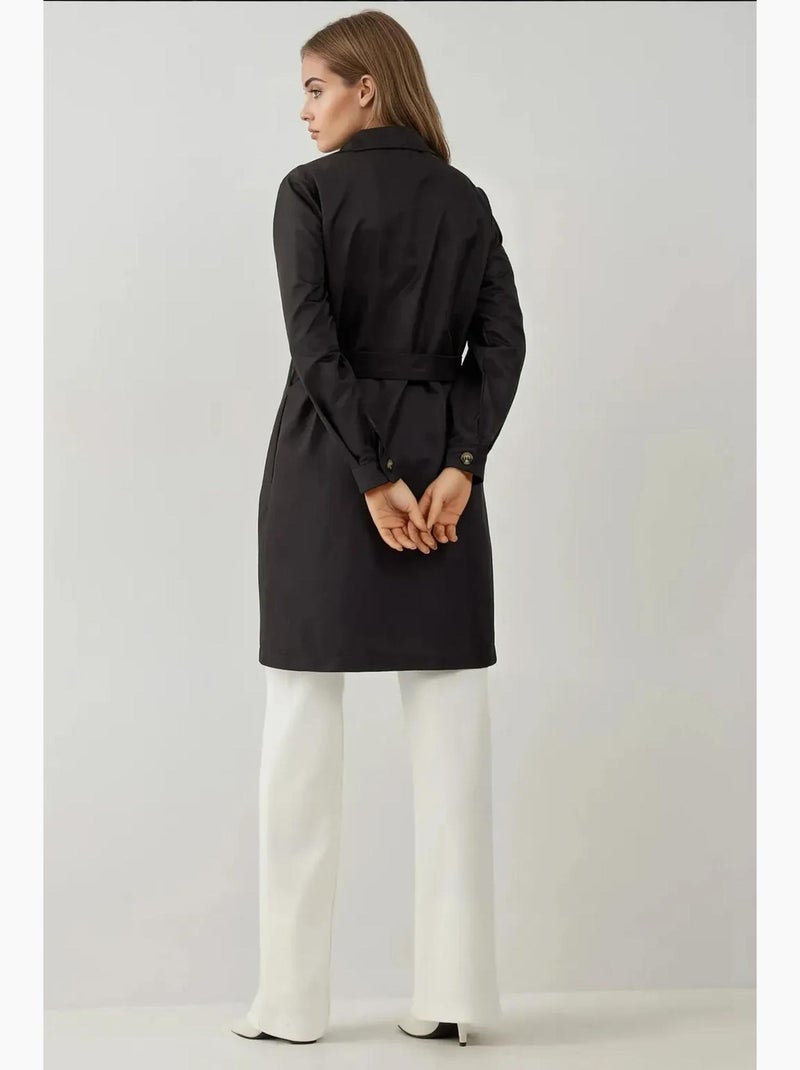 Gabardina corta cruzada bdart Negro - Kiabi