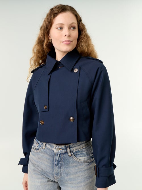 Gabardina corta de algodón - Kiabi