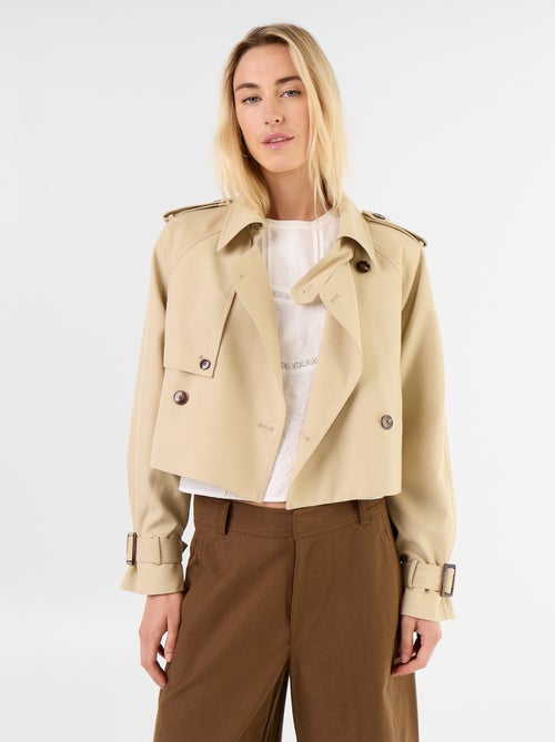 Gabardina corta de algodón - Kiabi