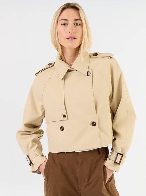 Gabardina corta de algodón - Kiabi