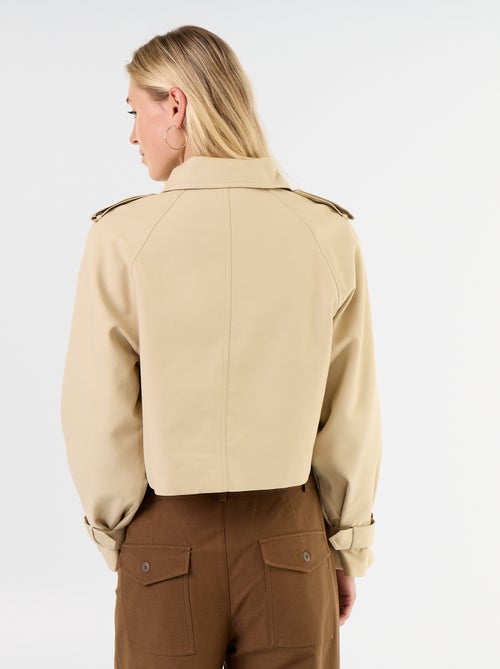 Gabardina corta de algodón - Kiabi