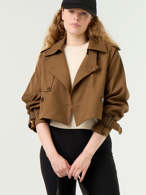 Gabardina corta de algodón - Kiabi