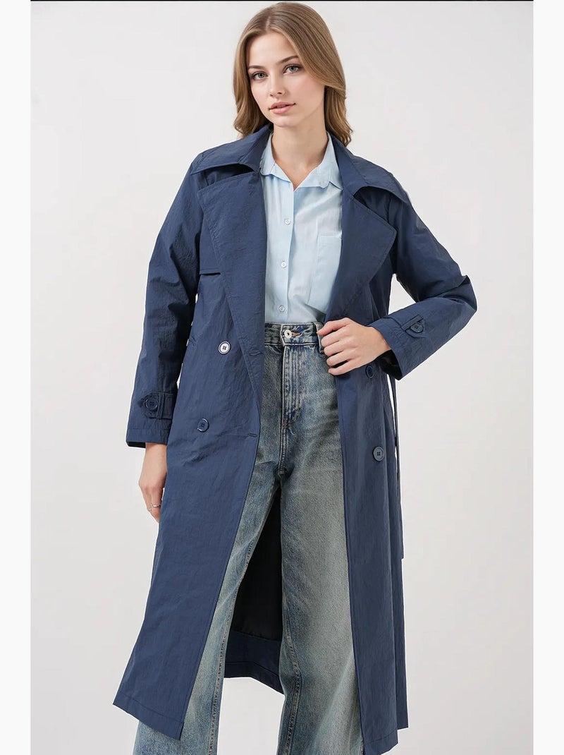 Gabardina de cuello cruzado bdart Azul marino - Kiabi