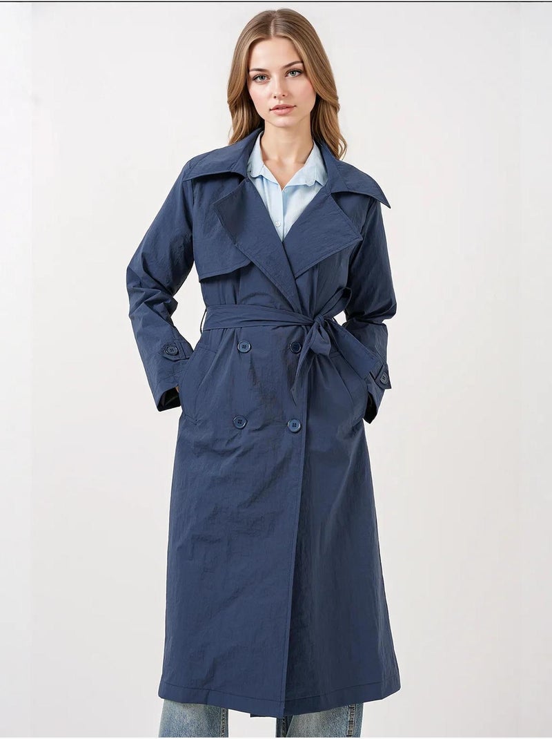 Gabardina de cuello cruzado bdart Azul marino - Kiabi