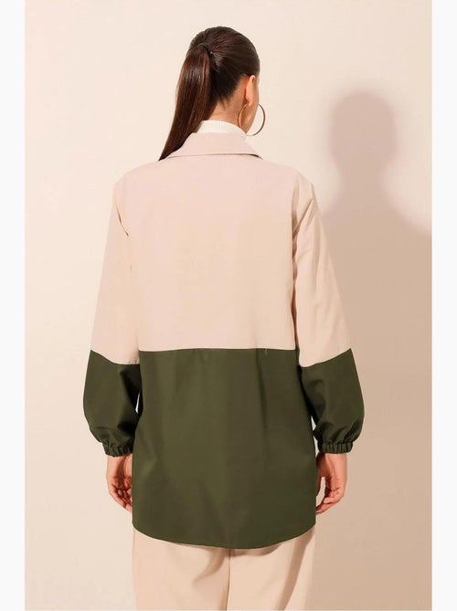 Gabardina de poliéster con bloques de color bdart - Kiabi Gabardina de poliéster con bloques de color bdart - Kiabi