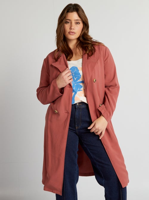 Gabardina fluida con doble botonadura - Kiabi