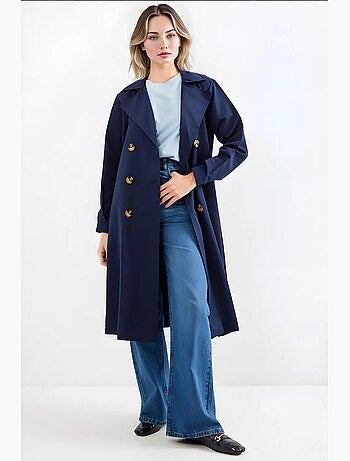 Gabardina larga con cinturón bdart