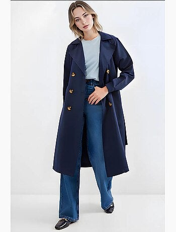 Gabardina larga con cinturón bdart