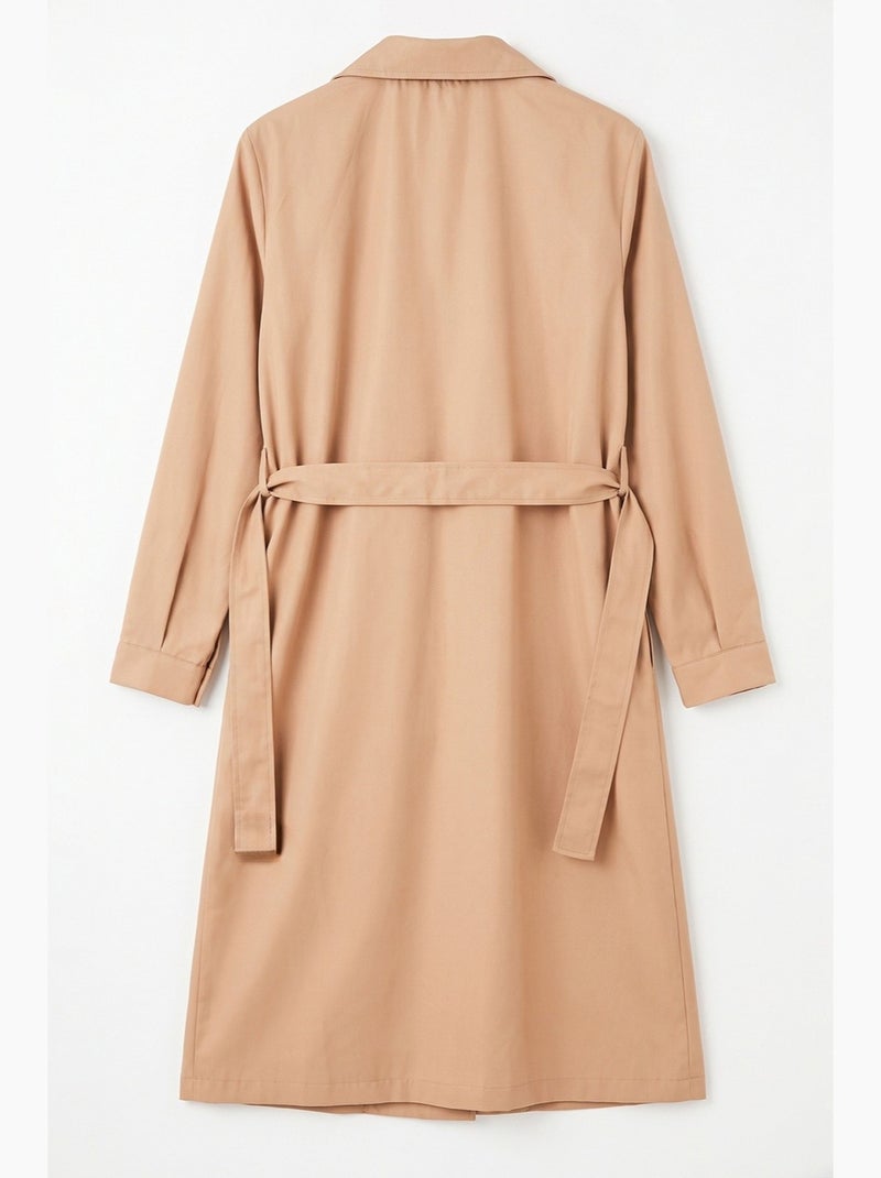 Gabardina larga con cinturón bdart Camel - Kiabi