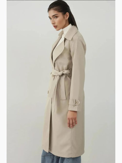 Gabardina larga con cinturón y manga larga bdart - Kiabi Gabardina larga con cinturón y manga larga bdart - Kiabi