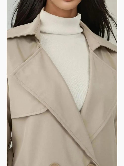 Gabardina larga con cinturón y manga larga bdart - Kiabi Gabardina larga con cinturón y manga larga bdart - Kiabi