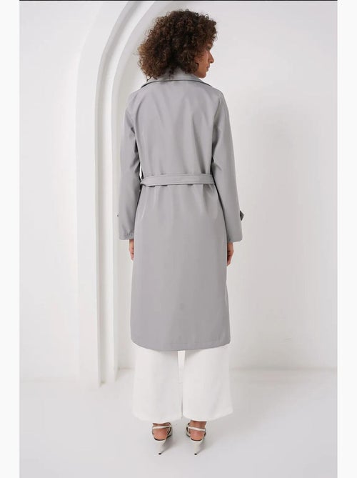 Gabardina larga con cinturón y manga larga bdart - Kiabi Gabardina larga con cinturón y manga larga bdart - Kiabi