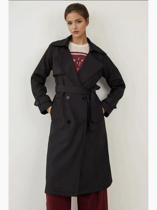 Gabardina larga con cinturón y manga larga bdart - Kiabi Gabardina larga con cinturón y manga larga bdart - Kiabi