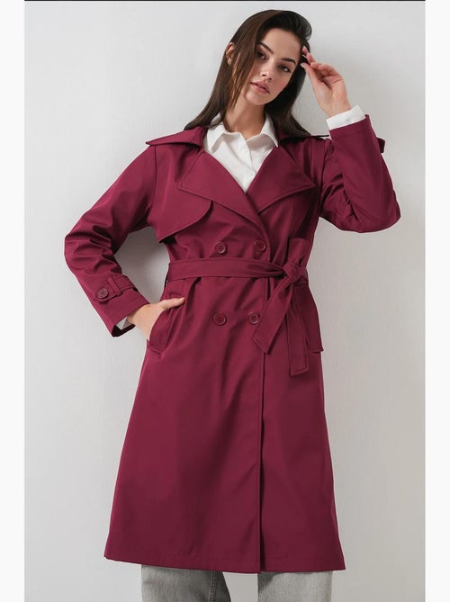Gabardina larga con cinturón y manga larga bdart - Kiabi Gabardina larga con cinturón y manga larga bdart - Kiabi