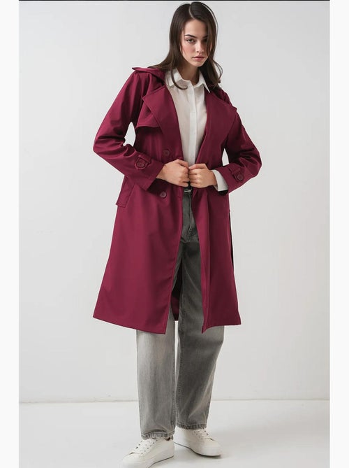 Gabardina larga con cinturón y manga larga bdart - Kiabi Gabardina larga con cinturón y manga larga bdart - Kiabi