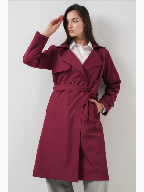Gabardina larga con cinturón y manga larga bdart - Kiabi Gabardina larga con cinturón y manga larga bdart - Kiabi