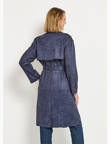 Gabardina larga efecto ante