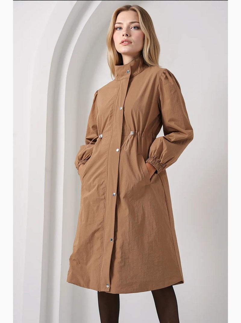 Gabardina larga forrada bdart Camel - Kiabi
