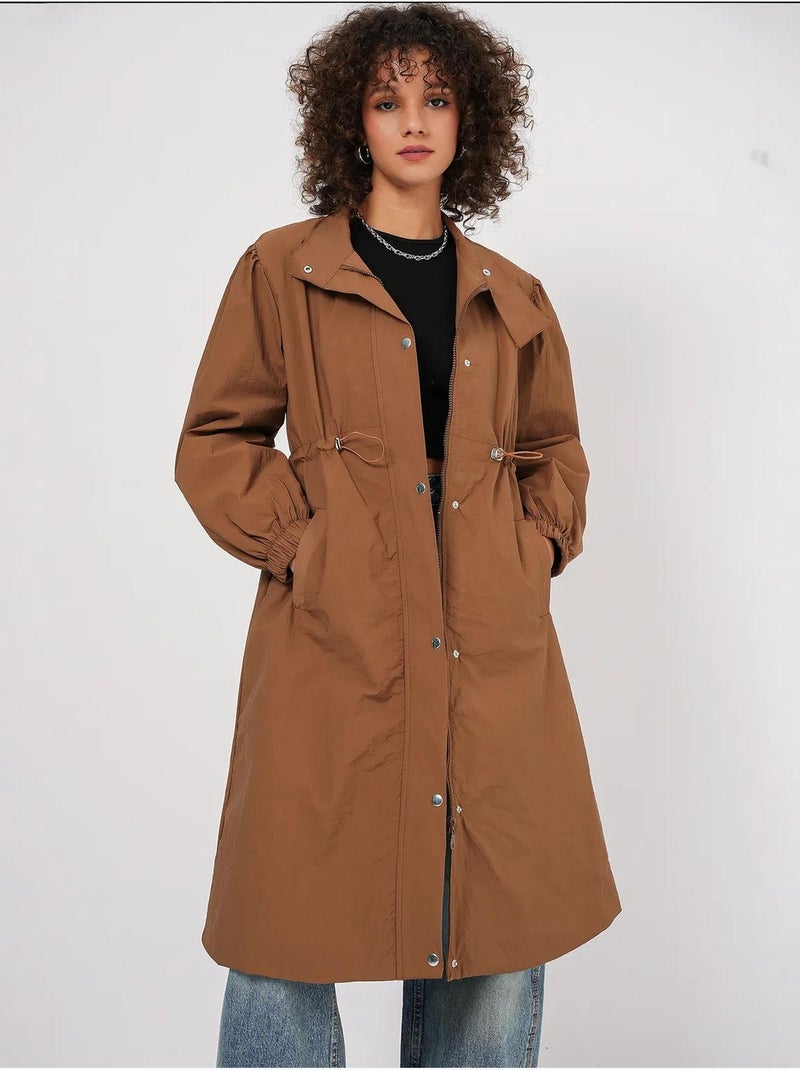 Gabardina larga forrada bdart Greige - Kiabi
