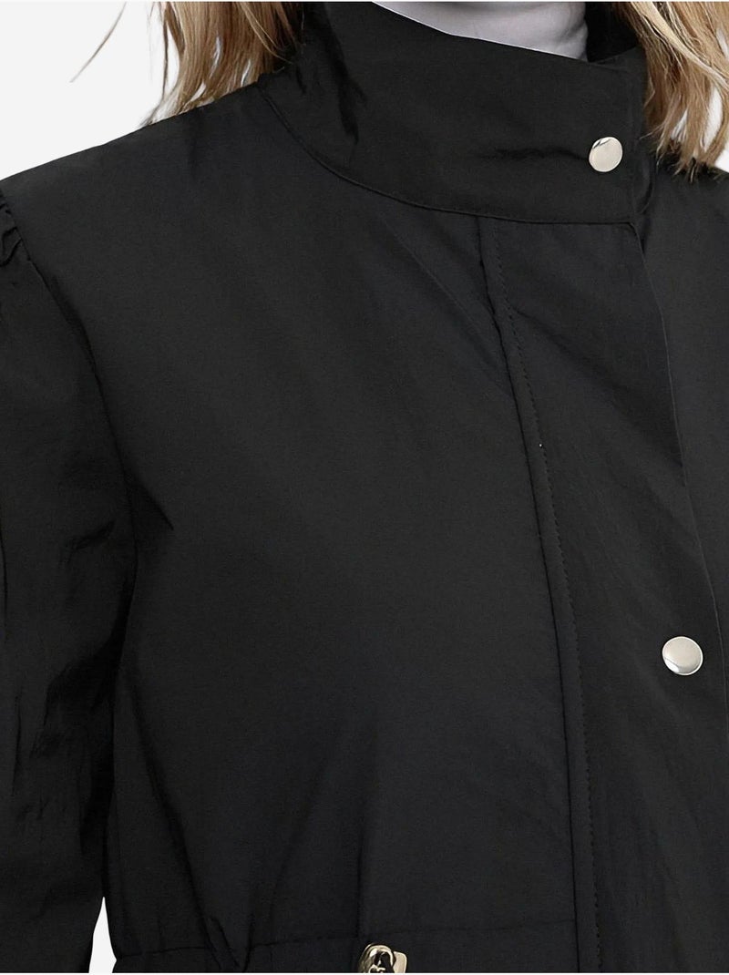 Gabardina larga forrada bdart Negro - Kiabi