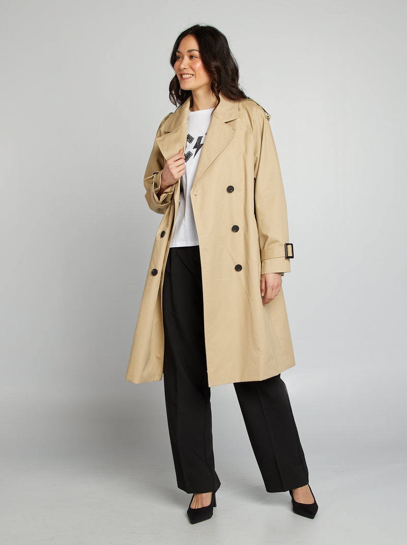 Gabardina largo medio BEIGE - Kiabi