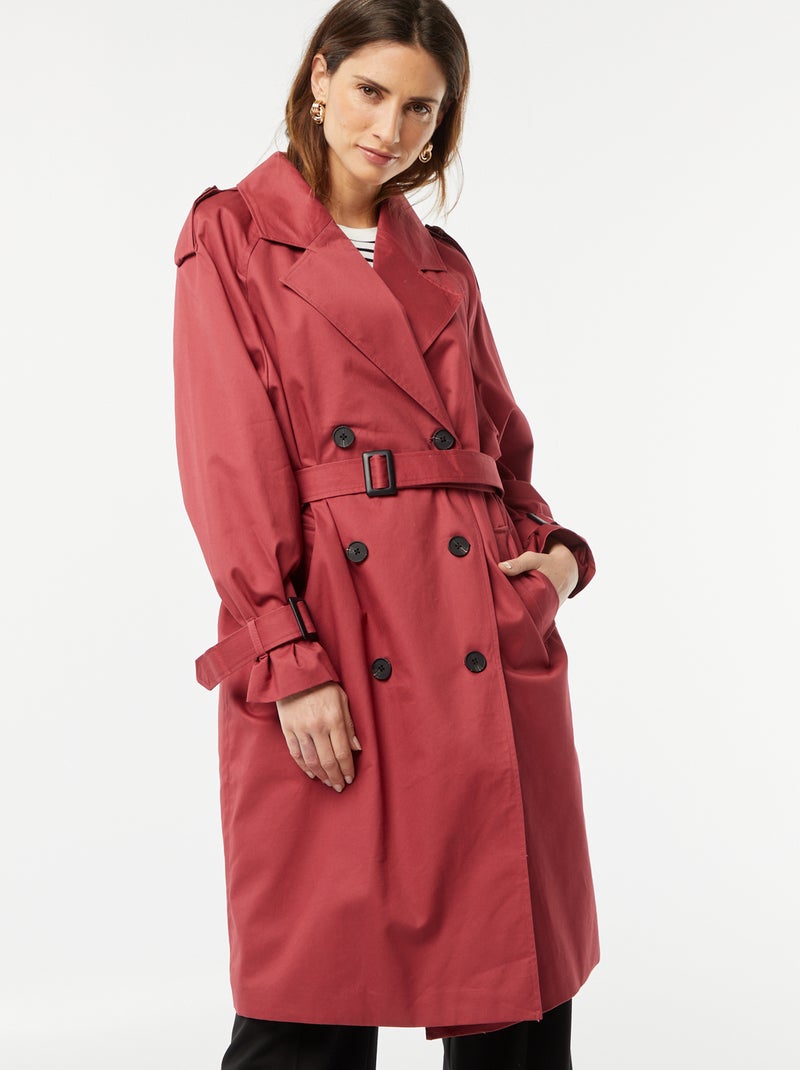 Gabardina Larga Cruzada De Moda Para Mujer | Envío Gratis