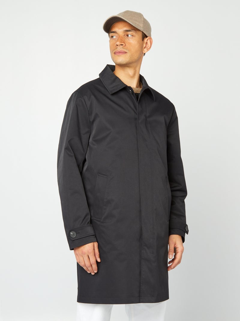 Gabardina midi chaleco acolchado en el interior negro - Kiabi