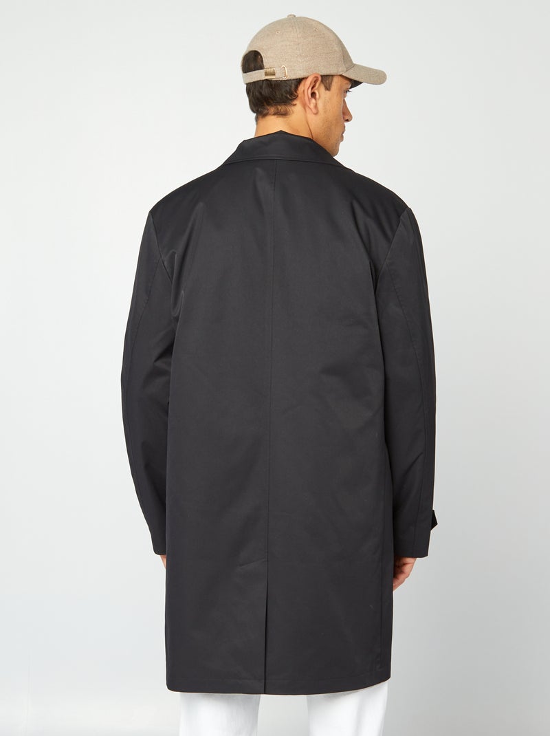 Gabardina midi chaleco acolchado en el interior negro - Kiabi