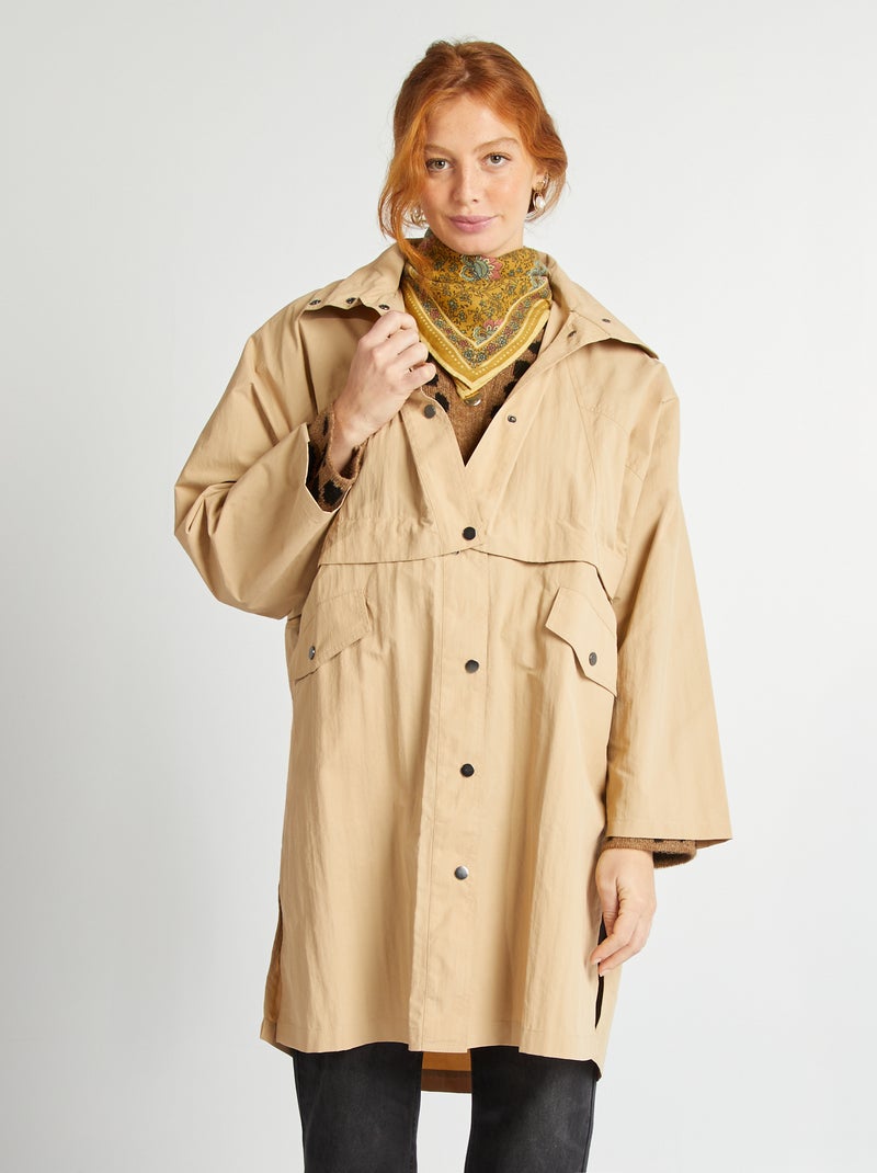 Gabardina oversize 2 en 1 BEIGE - Kiabi