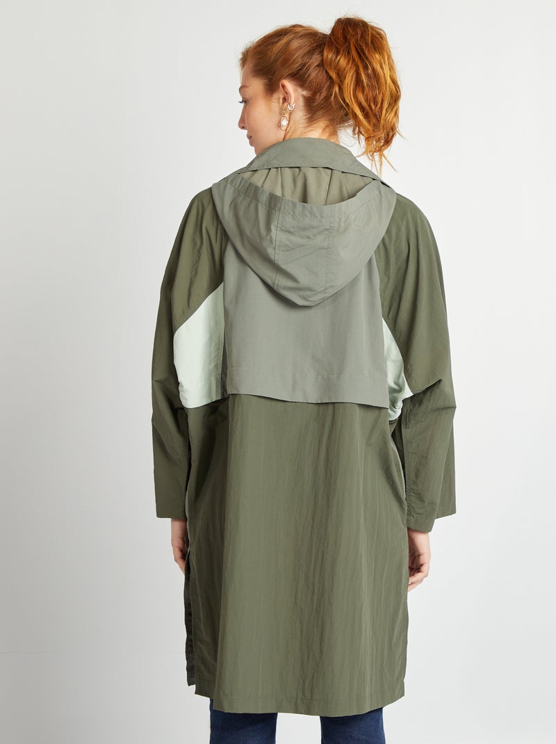Gabardina oversize 2 en 1 KAKI - Kiabi