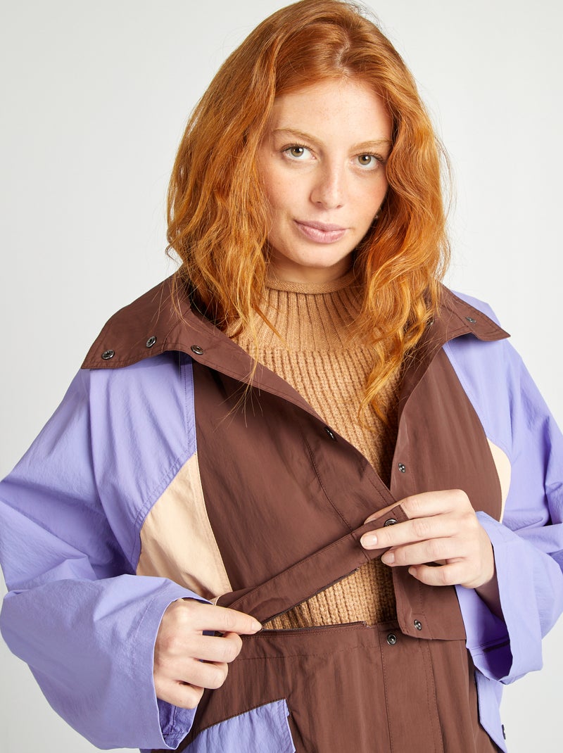 Gabardina oversize 2 en 1 MARRON - Kiabi