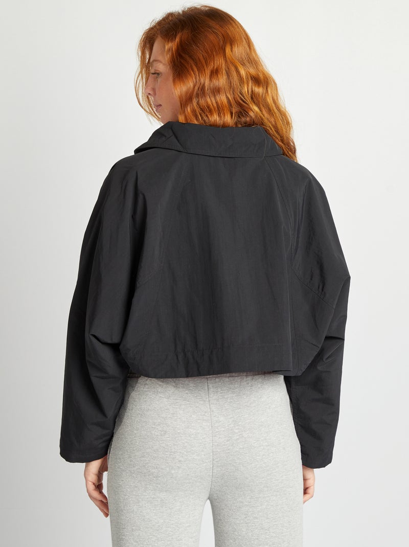 Gabardina oversize 2 en 1 negro - Kiabi