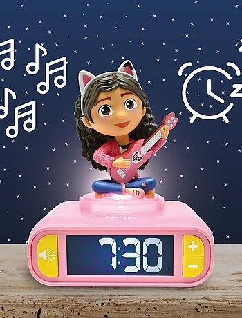 Gabby's Dollhouse Luz nocturna Reloj despertador con sonidos
