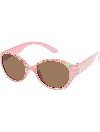 Gafas de sol 7 a 9 años, forma redonda, lentes de policarbonato de niña