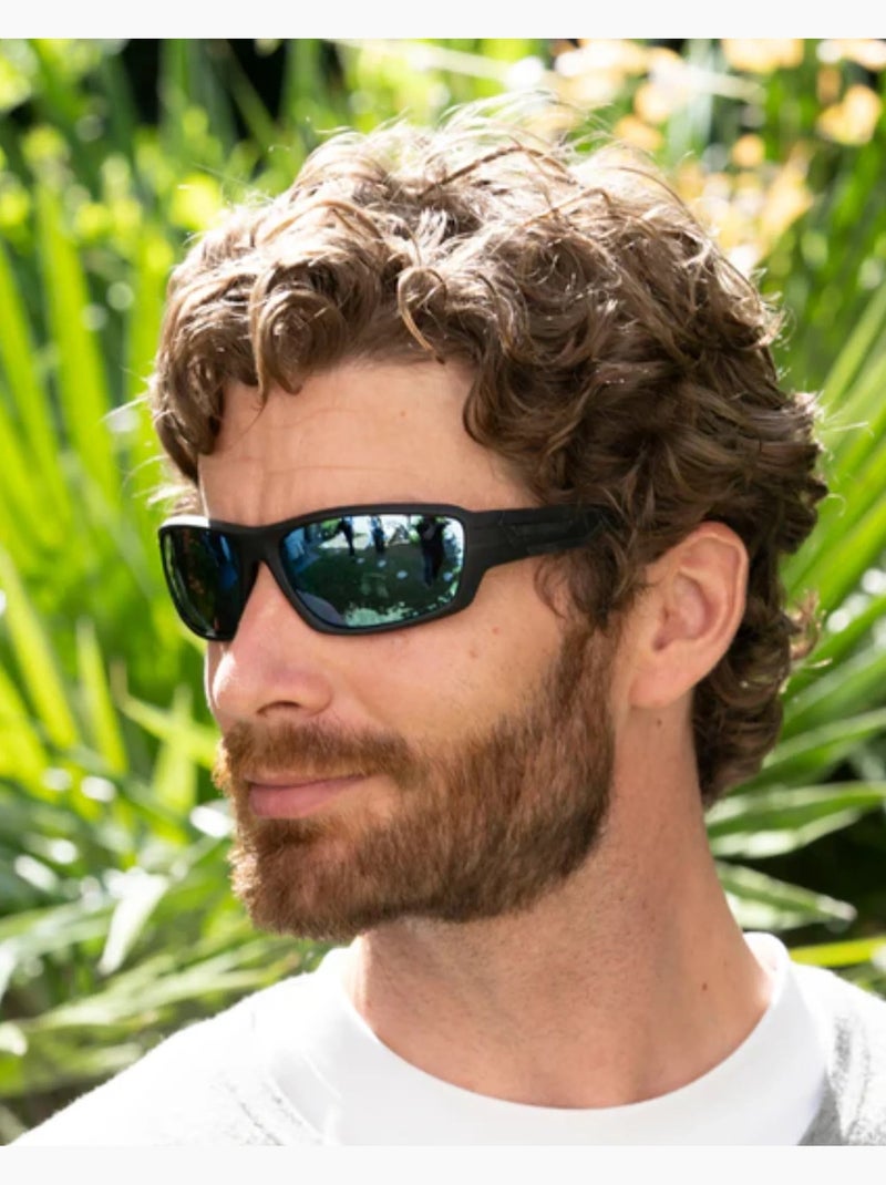 Gafas de sol acabado deportivo de goma, cristales polarizados adulto mixto Negro - Kiabi