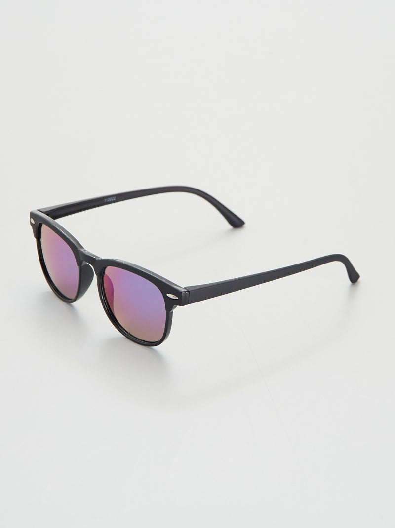 Gafas de sol con cristales efecto espejo Negro - Kiabi