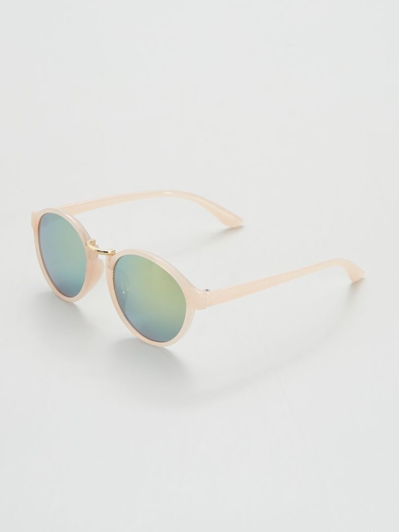Gafas de sol con cristales efecto espejo rosa pálido - Kiabi