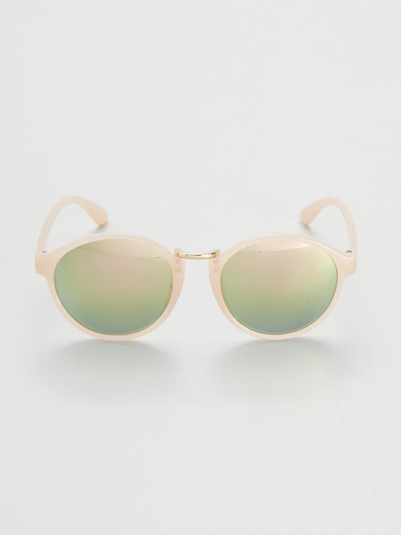Gafas de sol con cristales efecto espejo rosa pálido - Kiabi