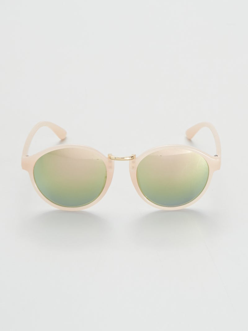 Gafas de sol con cristales efecto espejo rosa pálido - Kiabi