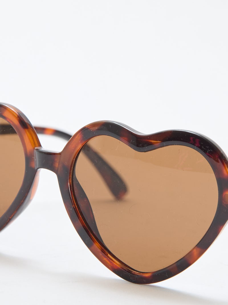Gafas de sol con forma de corazón Marron - Kiabi