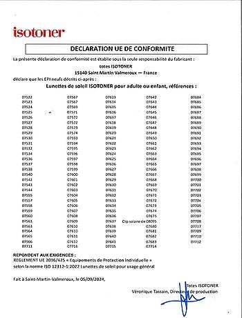 Gafas de sol Fijación de la cabeza bebé mixto Isotoner