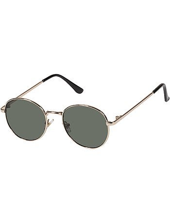 Gafas de sol forma redonda, de 10 a 12 años, patillas de metal, lentes de niño mixto isotoner