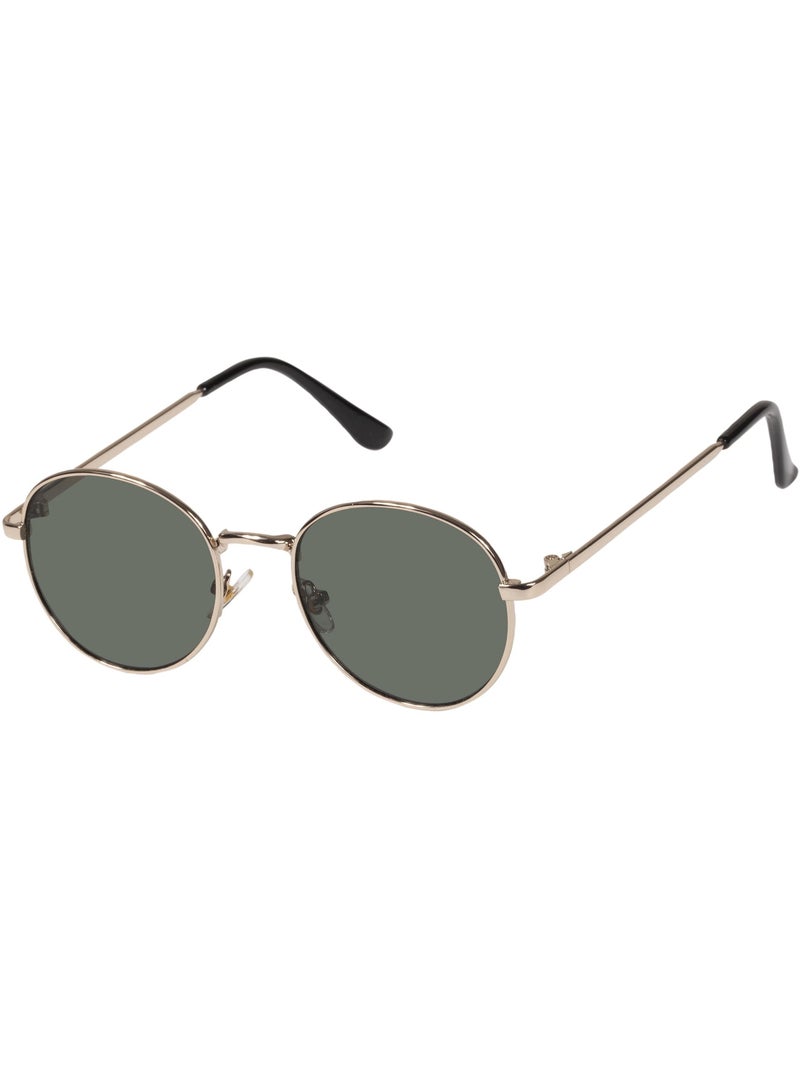 Gafas de sol forma redonda, de 10 a 12 años, patillas de metal, lentes de niño mixto isotoner Dorado/Oro - Kiabi