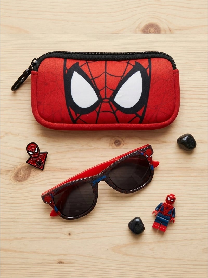 Gafas de sol infantiles con funda a juego Spiderman Marvel Rojo - Kiabi