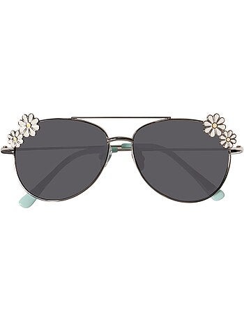 Gafas de sol Piloto Metálico con margaritas niña Isotoner