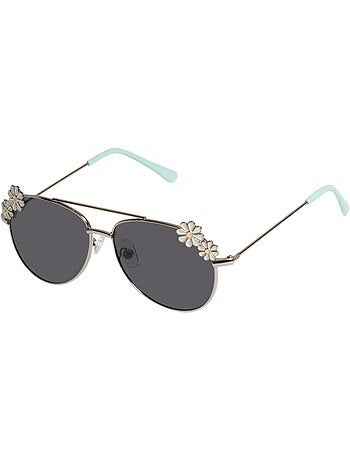 Gafas de sol Piloto Metálico con margaritas niña Isotoner