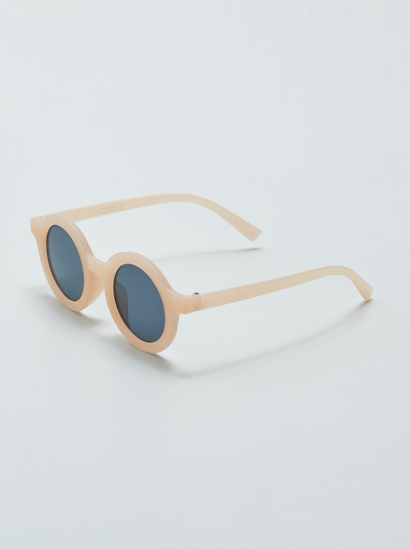 Gafas de sol redondas beige - Kiabi