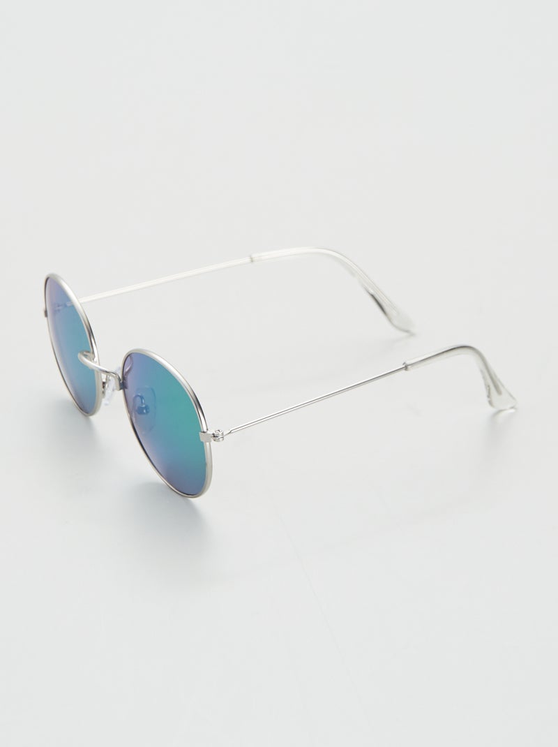 Gafas de sol redondas UV3 plata - Kiabi